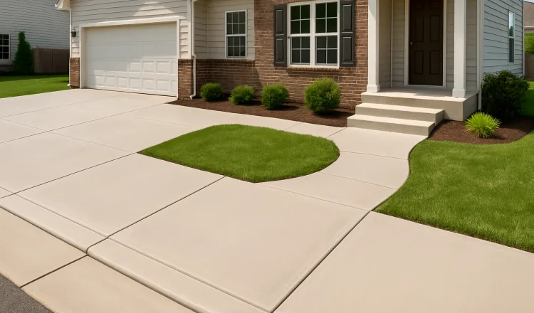 a concrete porch and sidewalk from Concrete Contractor Austin in Bastrop, TX - Bastrop TX