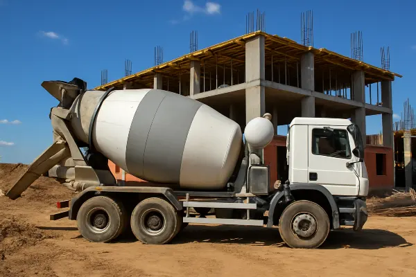 a white cement truck from Concrete Contractor Austin in Buda, TX - Buda TX