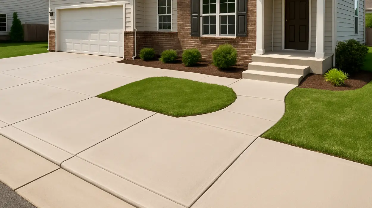 a concrete porch and sidewalk from Concrete Contractor Austin in Austin, TX - Concrete sidewalk building