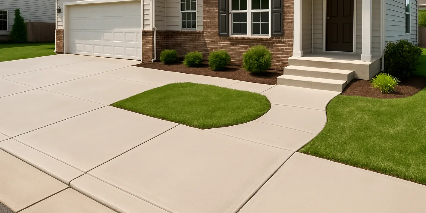 a concrete porch and sidewalk from Concrete Contractor Austin in Austin, TX - Concrete sidewalk building