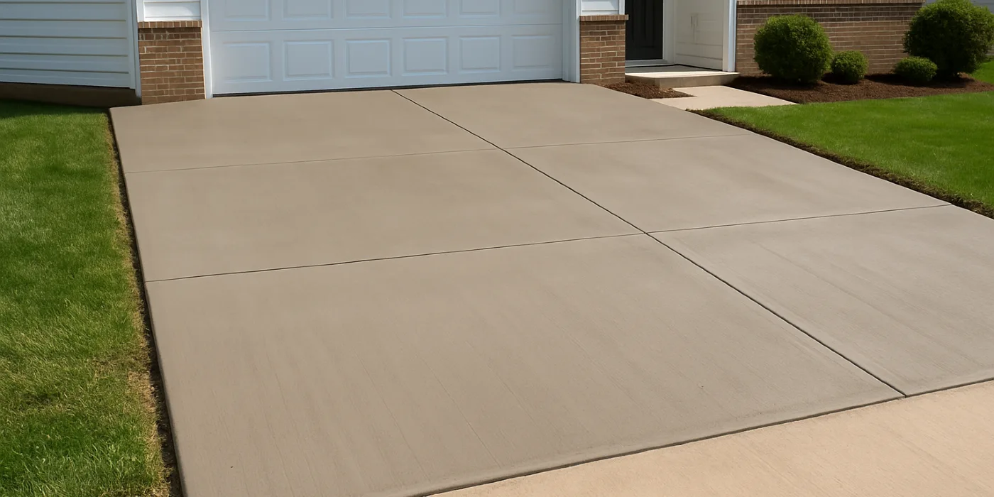 a brand new concrete driveway from Concrete Contractor Austin in Austin, TX - Concrete Slab Foundation