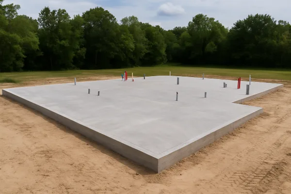 a new concrete foundation for a house from Concrete Contractor Austin in Austin, TX - Concrete Walkway Installation