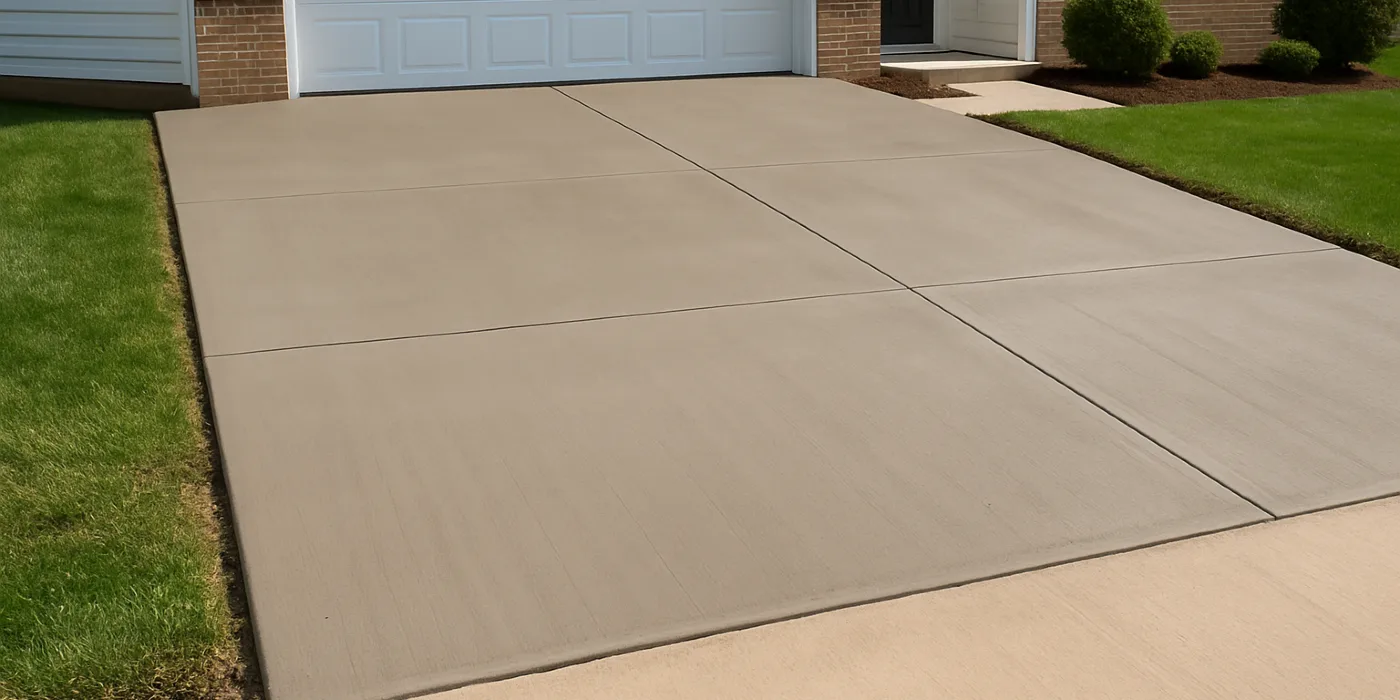 a brand new concrete driveway from Concrete Contractor Austin in Leander, TX - Leander TX