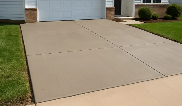 a brand new concrete driveway from Concrete Contractor Austin in Leander, TX - Leander TX