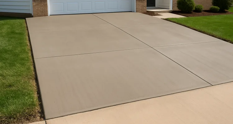 a brand new concrete driveway from Concrete Contractor Austin in Leander, TX - Leander TX